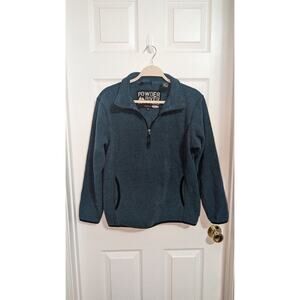 Powder River Outfitters by Panhandle Jacket Womens Sz‎ XL Blue Half Zip